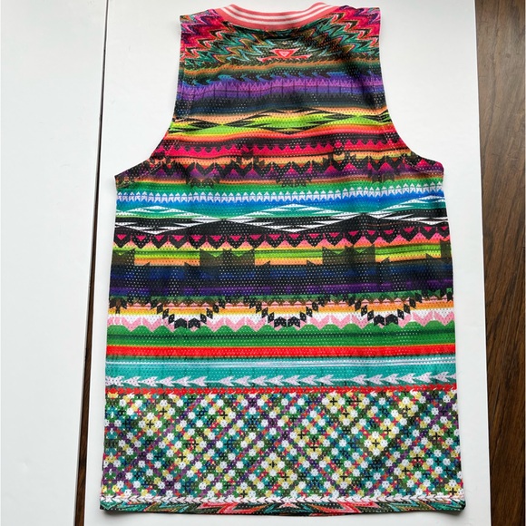 Custo Barcelona Women’s Sleeveless Tank Top ‘Cat Stripe’ Fine-Mesh Size 1 Small - Picture 4 of 7